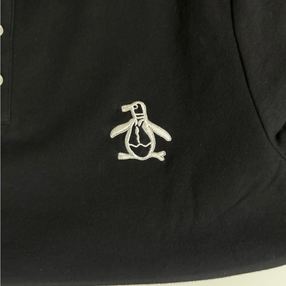 Original Penguin Men's Polo Shirt in Black with White Accents